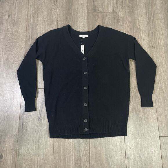 Madewell Harlow V Neck Relaxed Wool Cardigan Sweater US Women's XS New - Picture 3 of 6